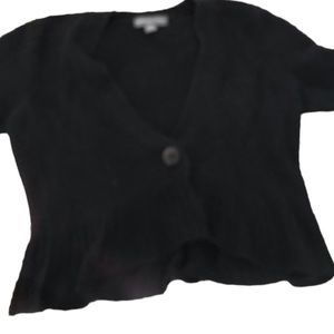 𝅺Josephine Chaus side XL black one button cardigan 3/4 sleeves never worn